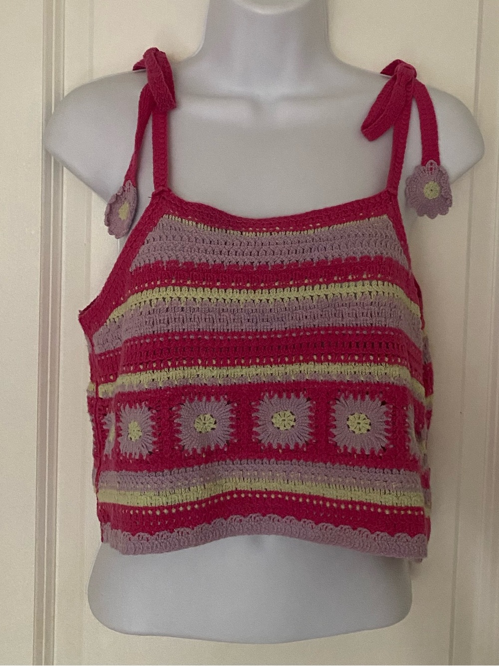New In Crochet Top Boho Festival Vacation Summer M/L